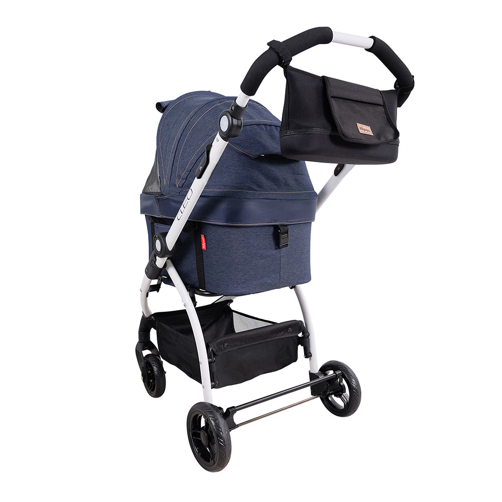 Ibiyaya New CLEO Travel System Pet Stroller - Blue Jeans,Coral Pink