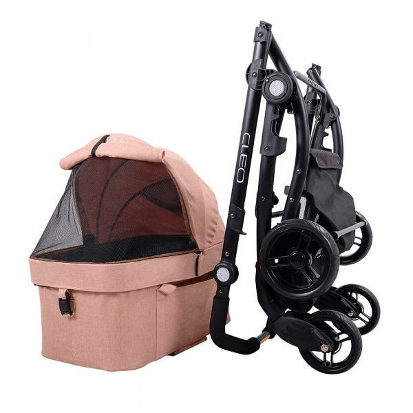 Ibiyaya New CLEO Travel System Pet Stroller - Blue Jeans,Coral Pink