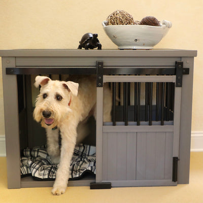 New Age Pet Ecoflex Homestead Sliding Barn Door Dog Crate Antique Large-XL