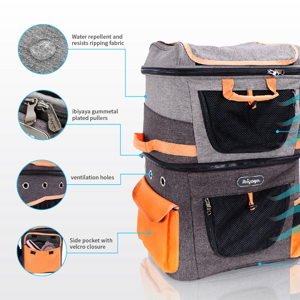 Ibiyaya Two-tier Pet Backpack