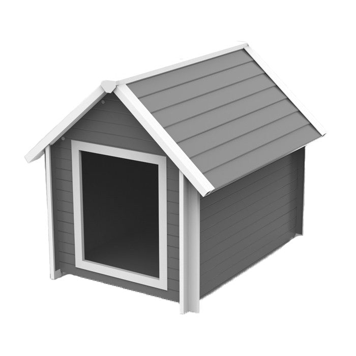 New Age Pet ECOFLEX Bunk Style Dog house Gray Large and XLarge
