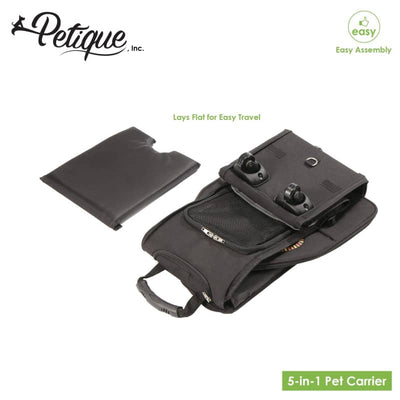 Petique 5-in-1 Pet Stroller (Complete Set with Pet Carrier 